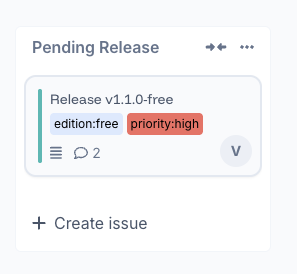 Colored Labels on Card