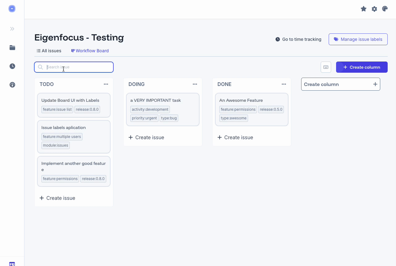 Eigenfocus Issue Labels