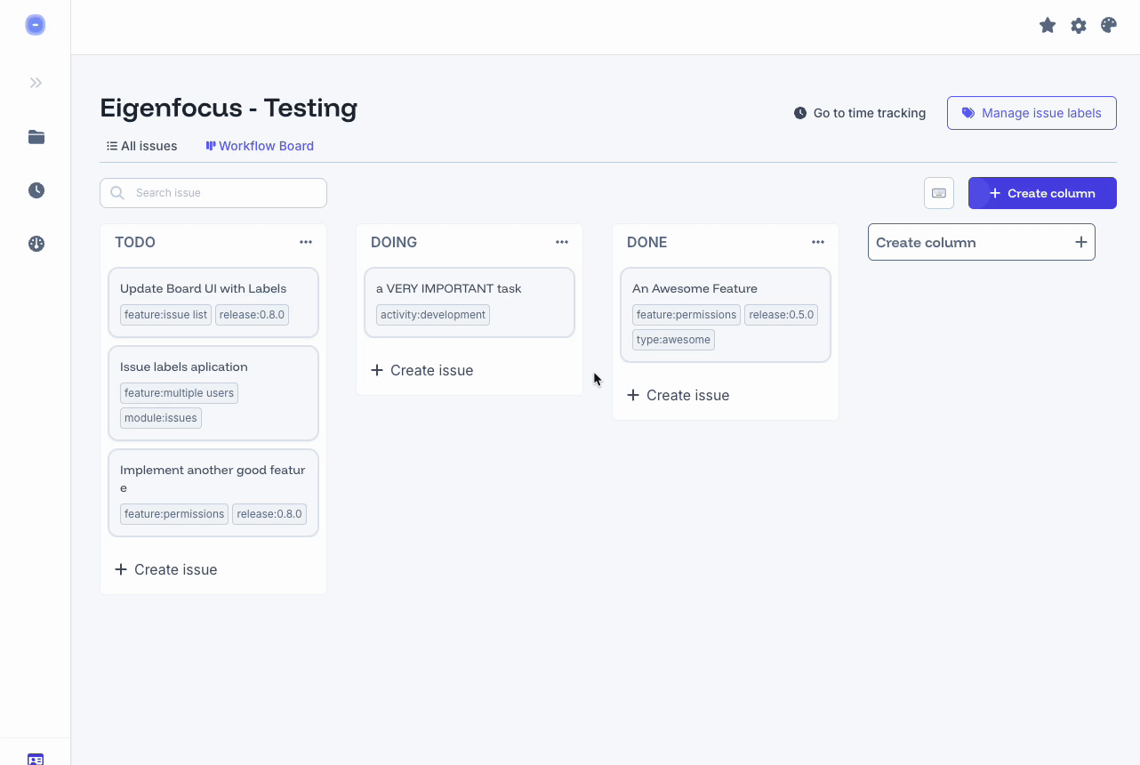 Eigenfocus Keyboard Shortcuts