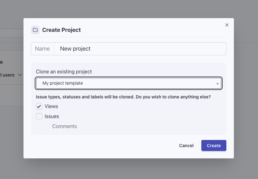 Project templates & cloning